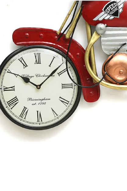 red-metallic-bullet-bike-wall-clock-4