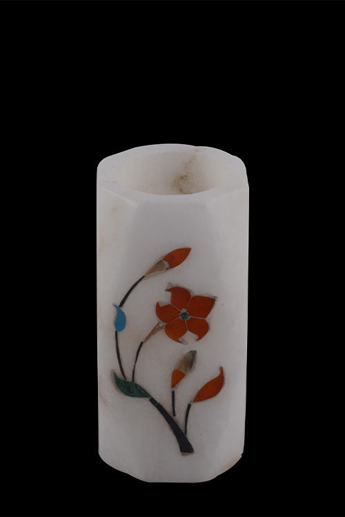 flower-inlay-marble-pen-holder-1