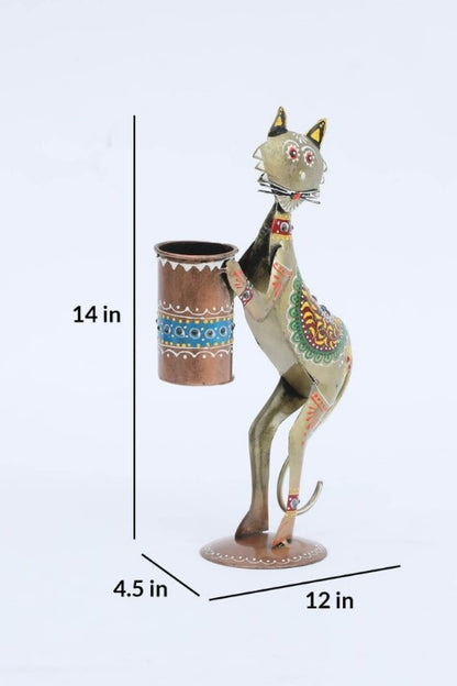 metal-multicolour-hand-painted-cat-pen-stand-5