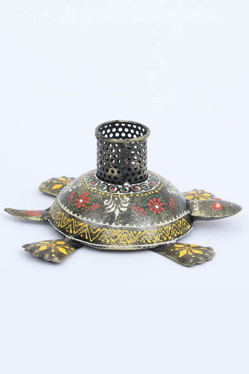 metal-multicolour-hand-painted-tortoise-pen-stand-3