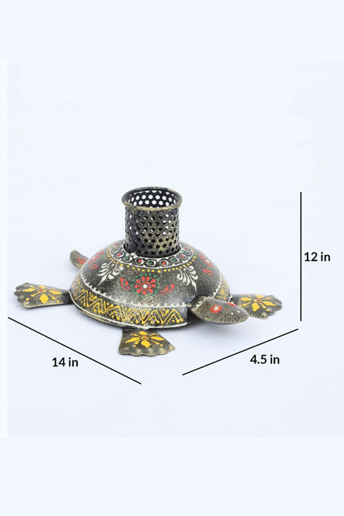 metal-multicolour-hand-painted-tortoise-pen-stand-4