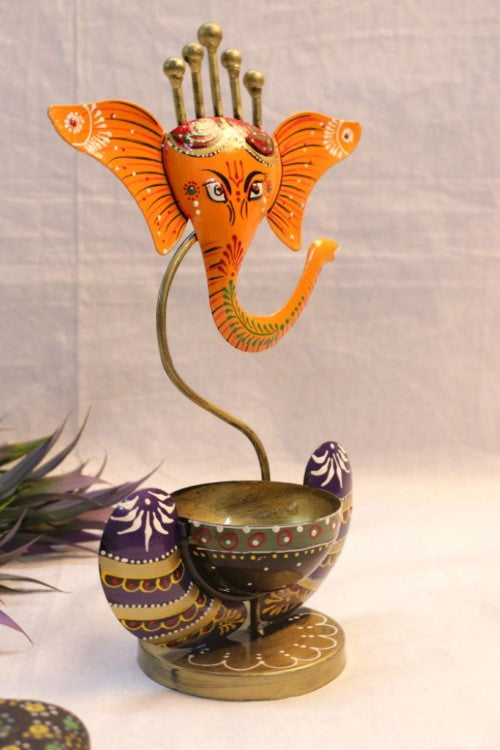 iron-painted-ganesha-tea-light-yellow-2