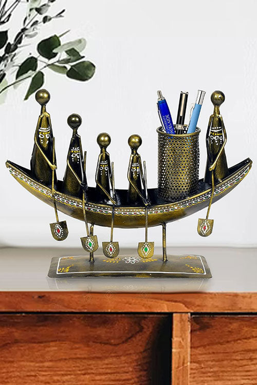 metal-boat-table-decor-showpiece-pen-stand-1