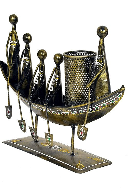 metal-boat-table-decor-showpiece-pen-stand-3