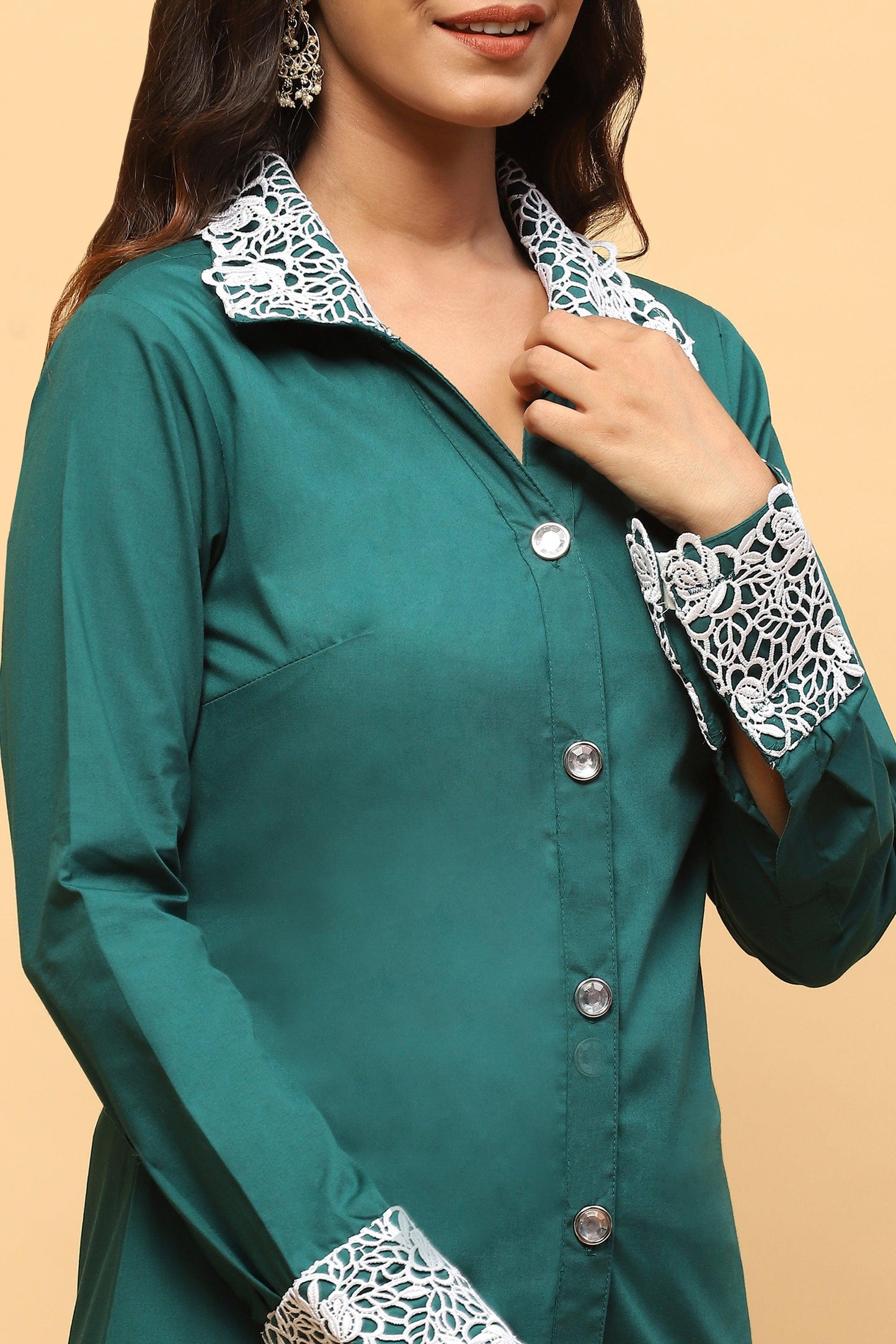 Pihu Dark Green Floral Kurta Set