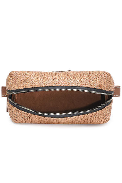 caramel-raffia-weave-sleek-pouch-5