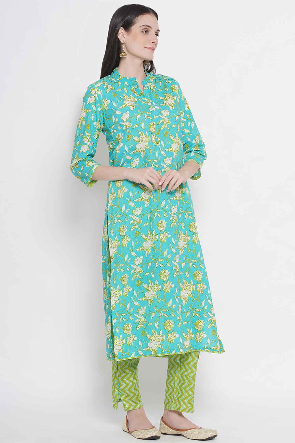 Riwaaz Refreshing Blue Kurta Set with Dupatta