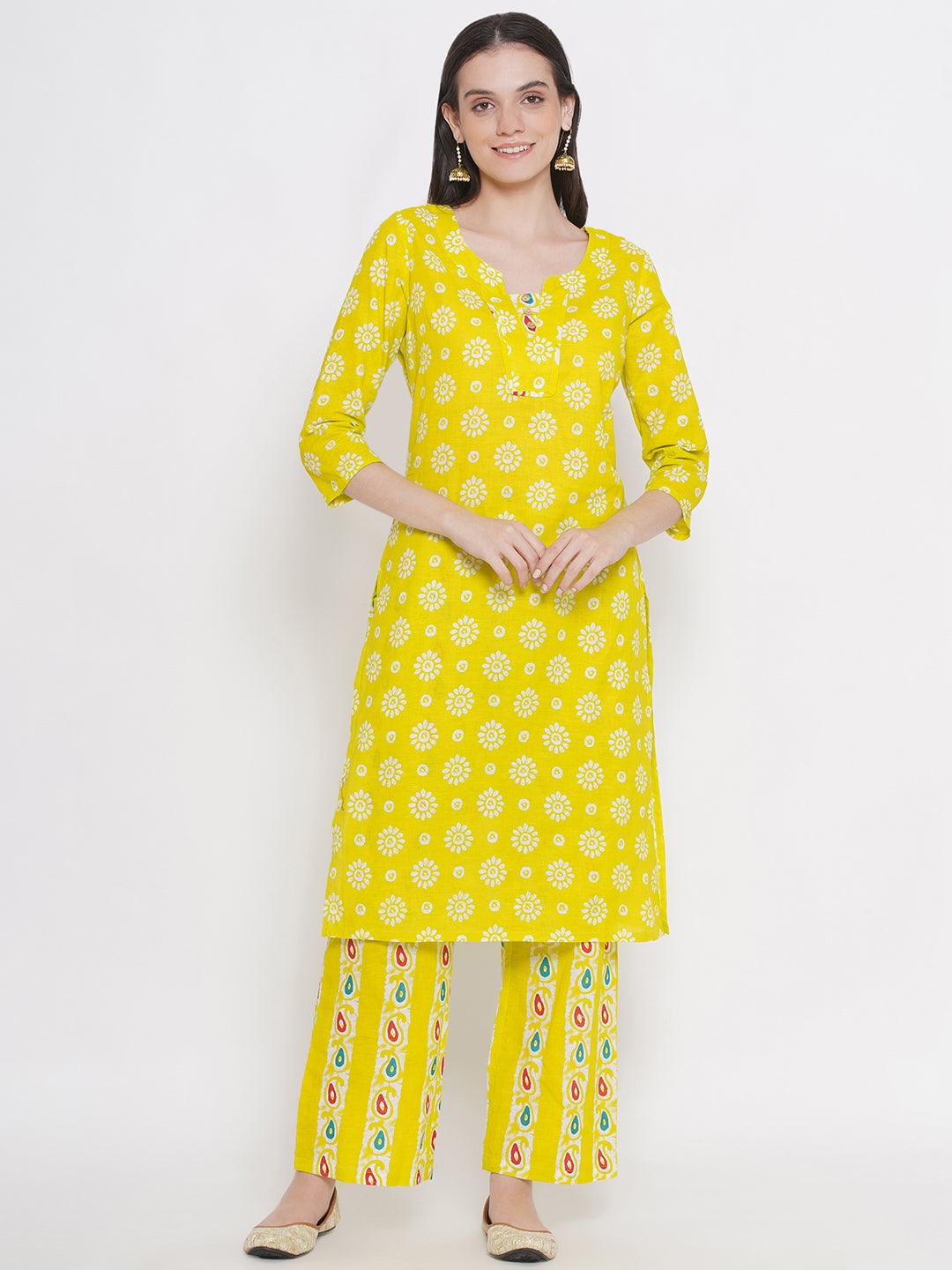 Riwaaz Sunshine Yellow Kurta Set