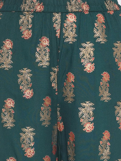 Riwaaz Forest Green Kurta Set