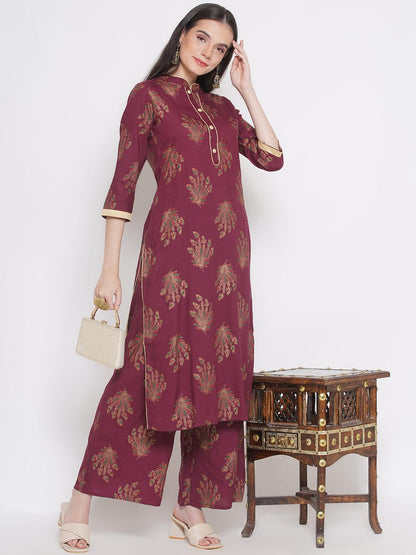 Riwaaz Deep Maroon Kurta Set