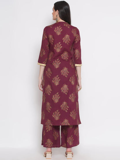 Riwaaz Deep Maroon Kurta Set