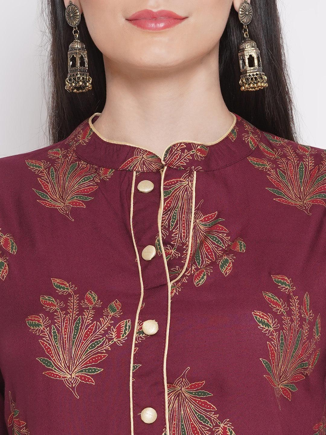 Riwaaz Deep Maroon Kurta Set