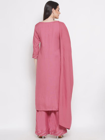 Riwaaz Onion Pink Kurta Set with Dupatta