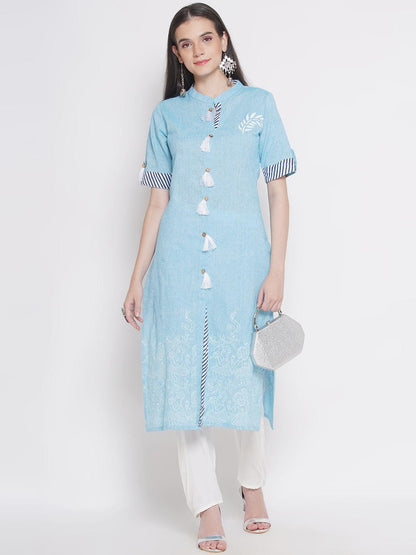 Riwaaz Soft Blue Kurta Set