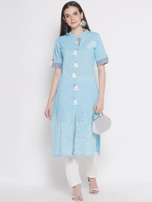 Riwaaz Soft Blue Kurta Set