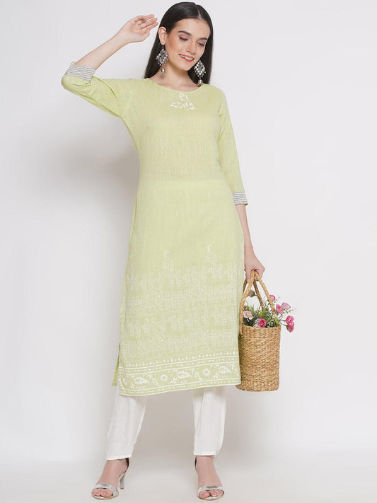 Riwaaz Lime Green Kurta Set