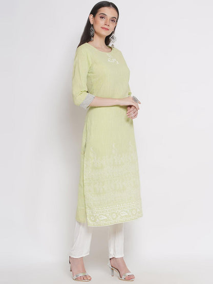 Riwaaz Lime Green Kurta Set