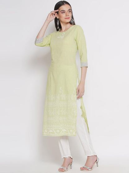 Riwaaz Lime Green Kurta Set