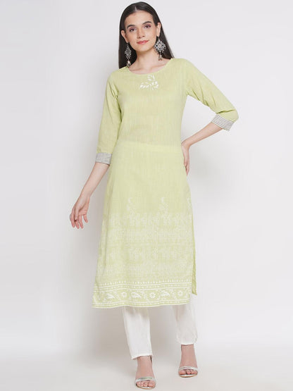 Riwaaz Lime Green Kurta Set