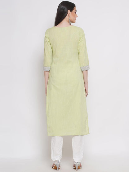 Riwaaz Lime Green Kurta Set