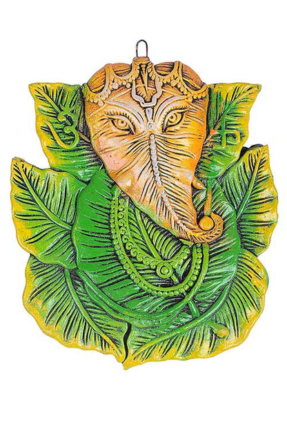 beautifully-carved-leaf-patterned-terracotta-ganesh-wall-hanging-1