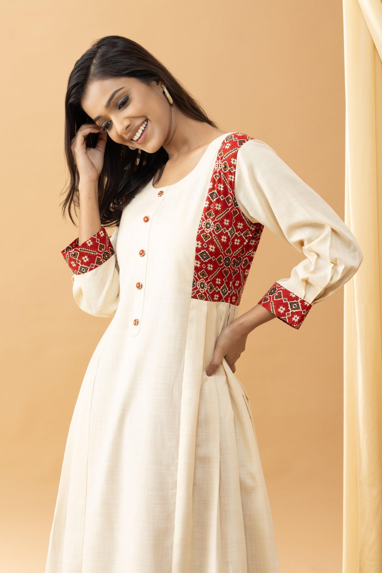 Harsingaar Beach Grass Patola Kurta Set