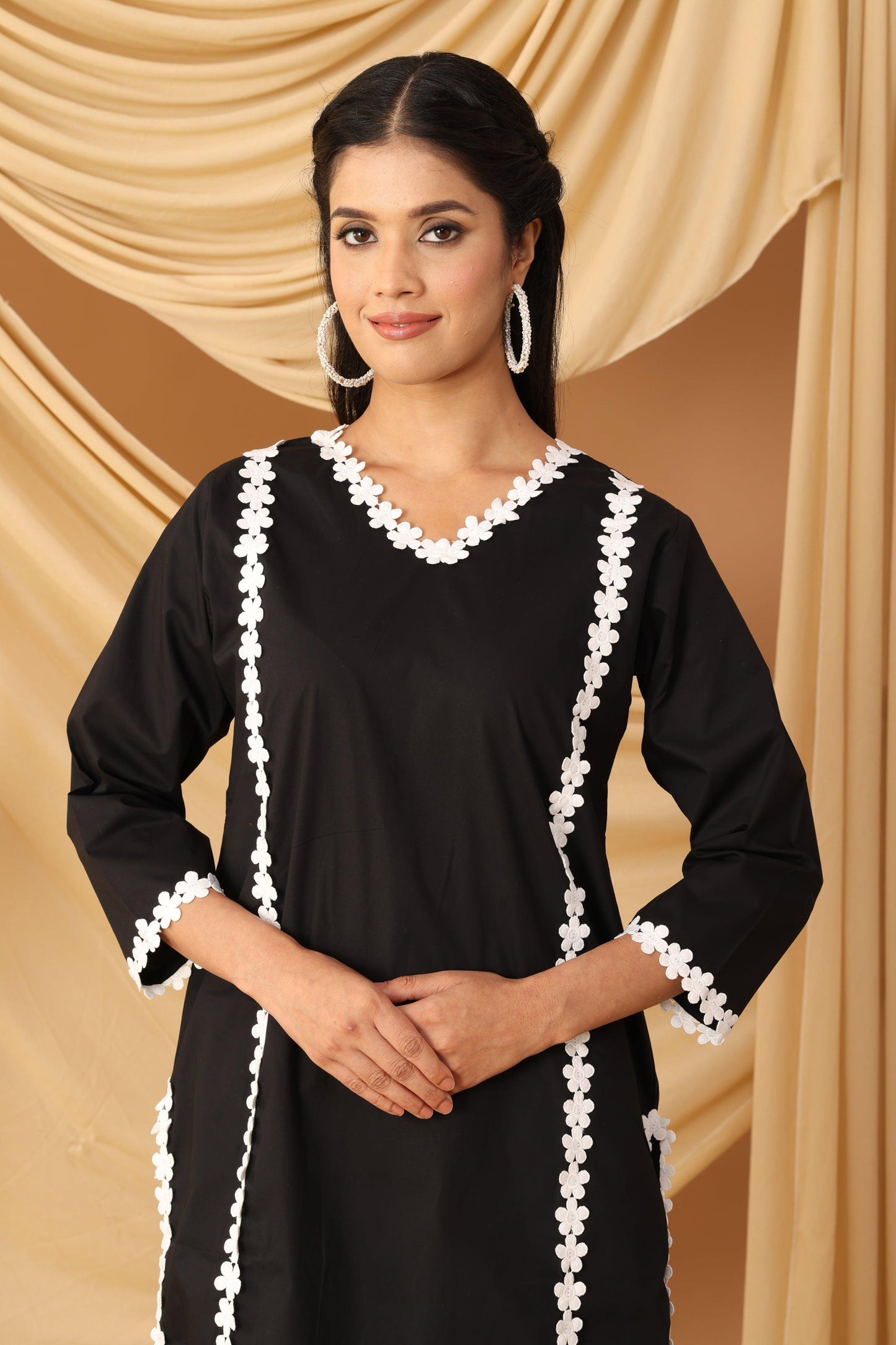 Pihu Black Lace Embroidered Co-ord Set