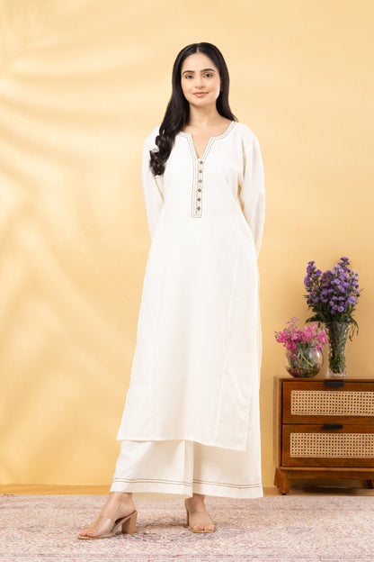 Saadgi  Warm Cream Coord Set