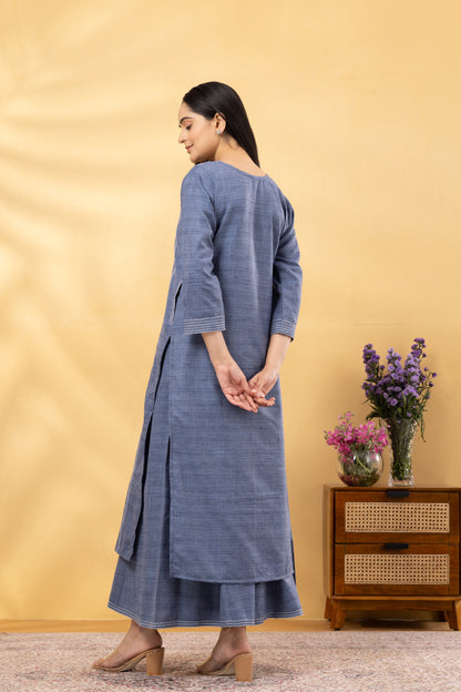 Saadgi Denim Blue Coord Set