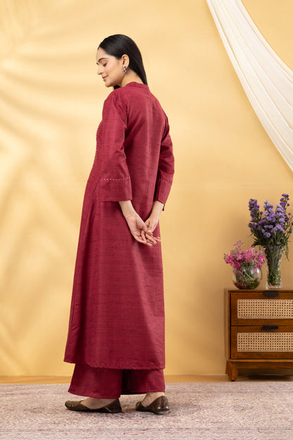 Saadgi  Rosewood A-line Kurta Set