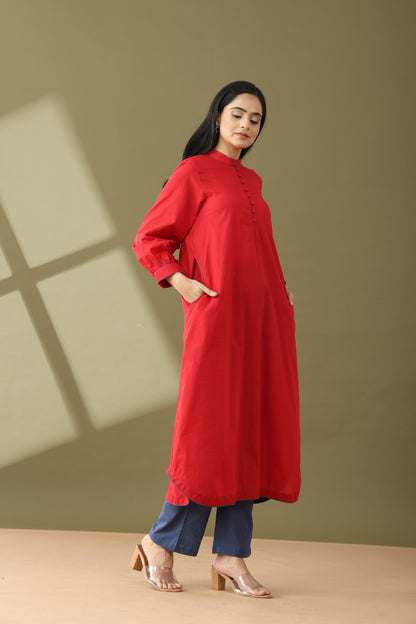 Utsaah Redstone Kurta Set