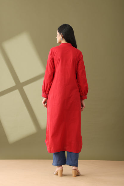 Utsaah Redstone Kurta Set