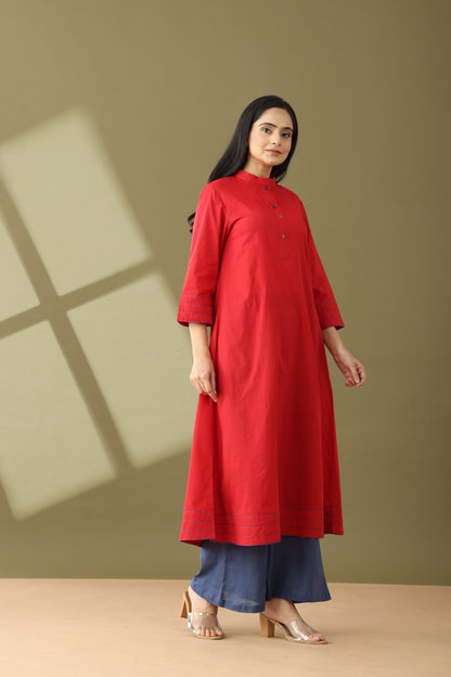 Utsaah Rumred Kurta Set