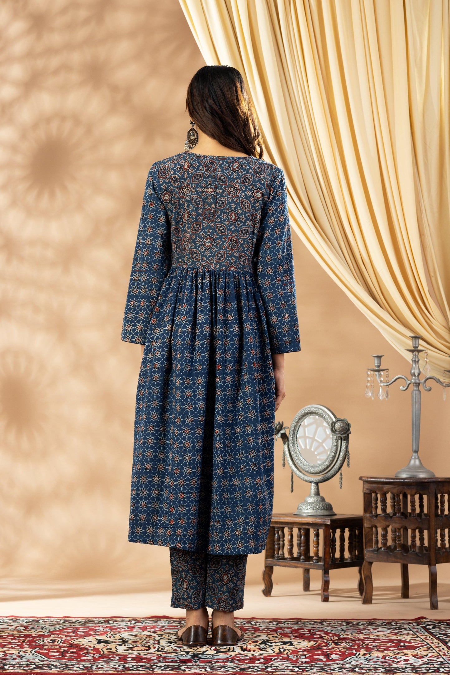 Umang Indigo Ajrakh Kurta Set