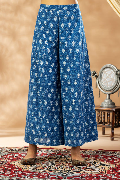 Umang  Indigo Kalidar Dabu Kurta Set