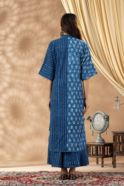 Umang Indigo Bagru Kurta Set