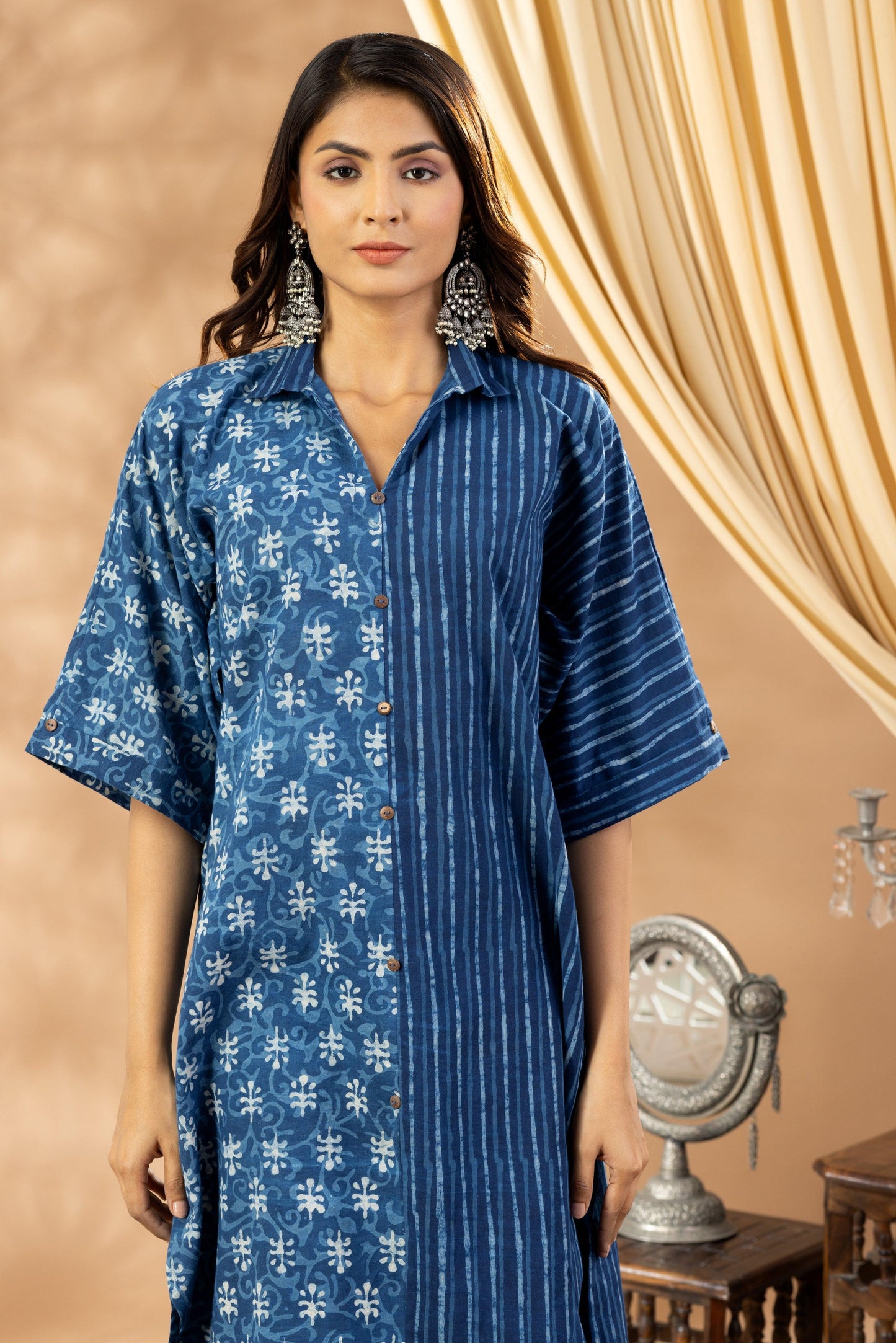 Umang Indigo Bagru Kurta Set