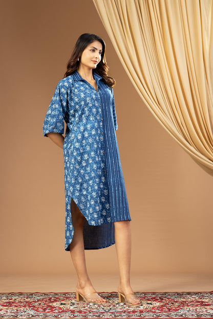 Umang Indigo Bagru Dress