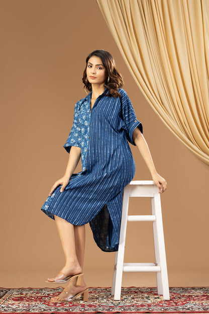 Umang Indigo Bagru Dress