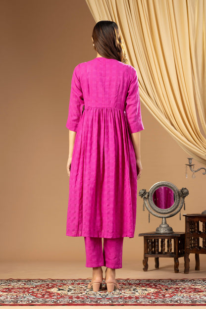 Umang Claret Dobby Kurta Set