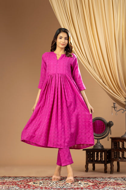 Umang Claret Dobby Kurta Set