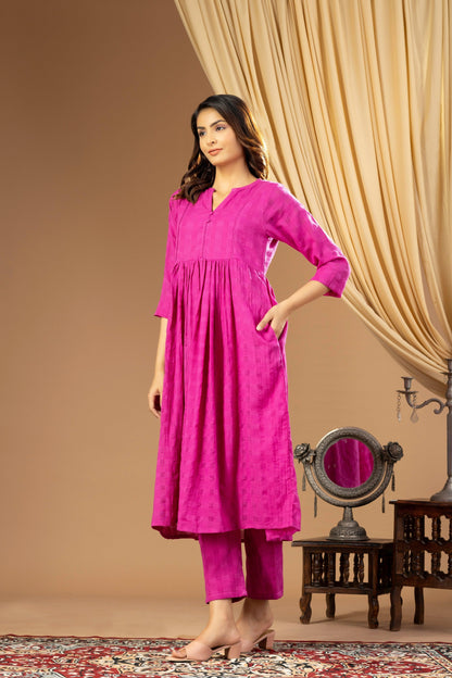 Umang Claret Dobby Kurta Set