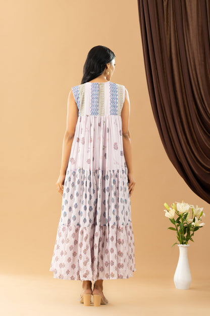 Bahaar Lavender Blush Sleveless Dress