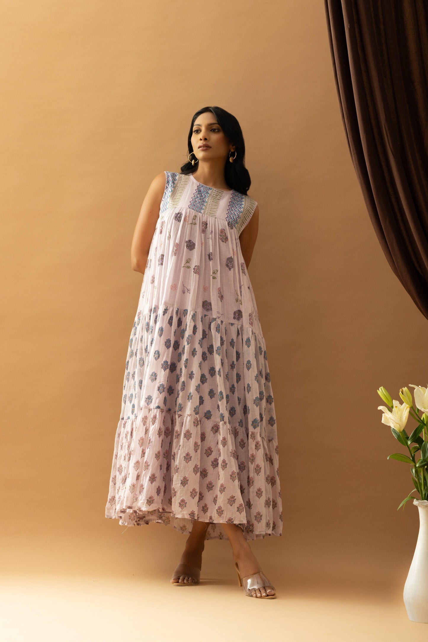 Bahaar Lavender Blush Sleveless Dress