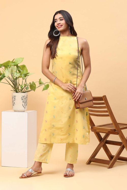 Buy Sindoori Halter Neck Kurta by Designer TJORI for Women online at  Kaarimarket.com
